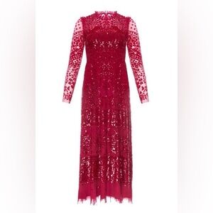 NEEDLE & THREAD AURORA BALLERINA LONG SLEEVE DRESS AS SEEN ON KATE MIDDLETON
